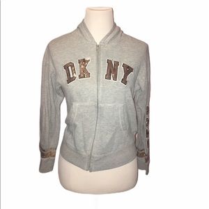 DKNY Gray Fleece Hoodie